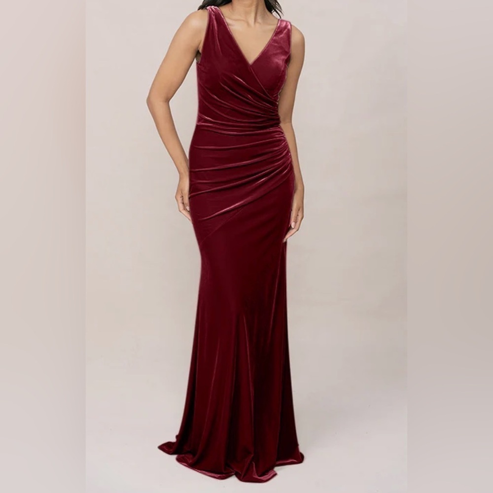 Revelry velvet Maxi Dress - size 12 - bridesmaid dress - Dawson - Vneck